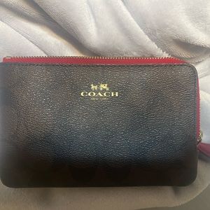 coach red wallet